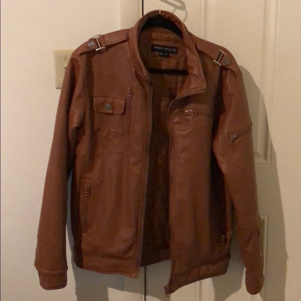 Robert Phillipe New York Leather Bomber Jacket